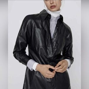 Black Leather Women's Zara Dress